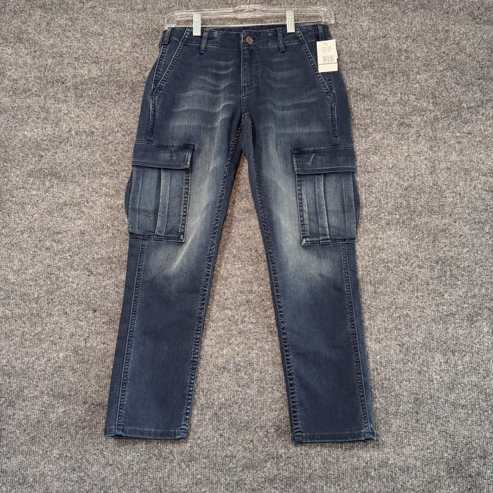 AG x THEORY Standard Issue Slim Cargo Cropped Capri Jeans NWT Womens 4/27